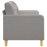 2-Seater Sofa Light Grey 140 cm Fabric - Top-Down View