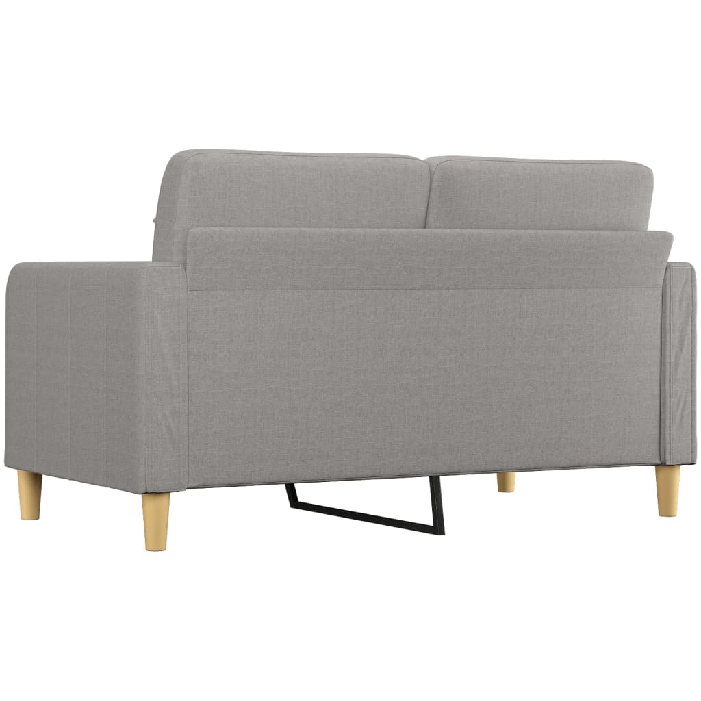 2-Seater Sofa Light Grey 140 cm Fabric