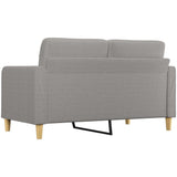 2-Seater Sofa Light Grey 140 cm Fabric