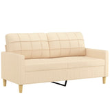 2-Seater Sofa Cream 140 cm Fabric