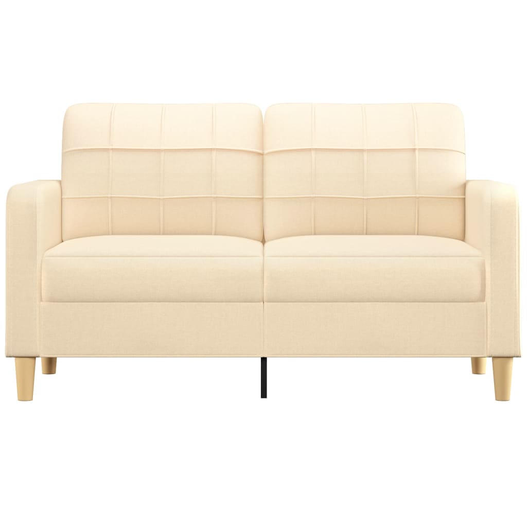 2-Seater Sofa Cream 140 cm Fabric