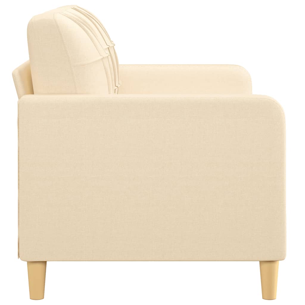 2-Seater Sofa Cream 140 cm Fabric