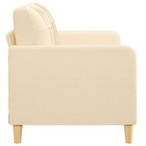2-Seater Sofa Cream 140 cm Fabric - Top-Down View