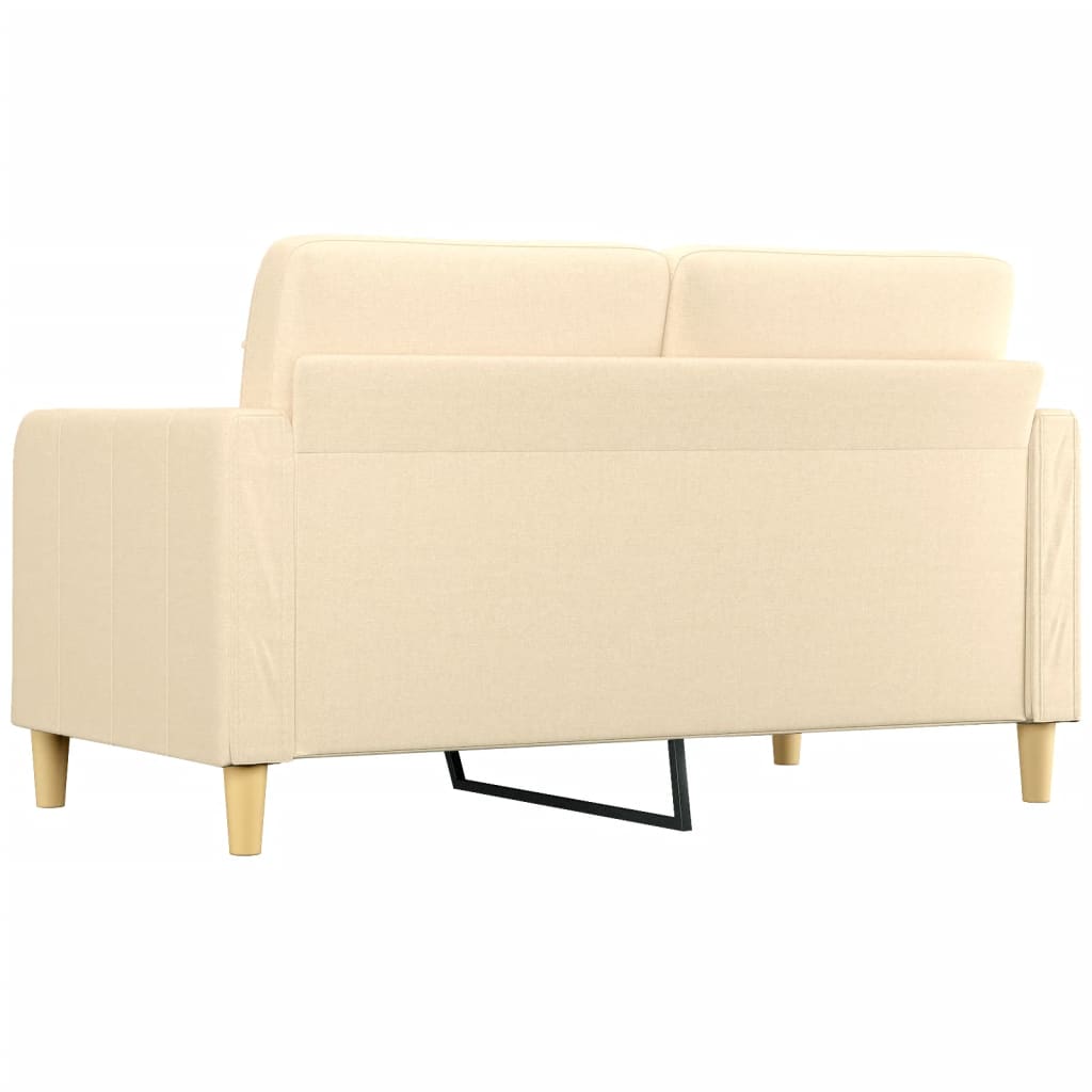 2-Seater Sofa Cream 140 cm Fabric