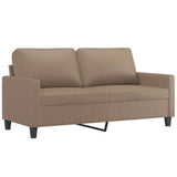 2-Seater Sofa Cappuccino 140 cm Faux Leather