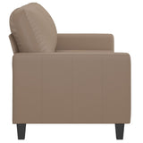 2-Seater Sofa Cappuccino 140 cm Faux Leather - Top-Down View