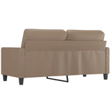 2-Seater Sofa Cappuccino 140 cm Faux Leather