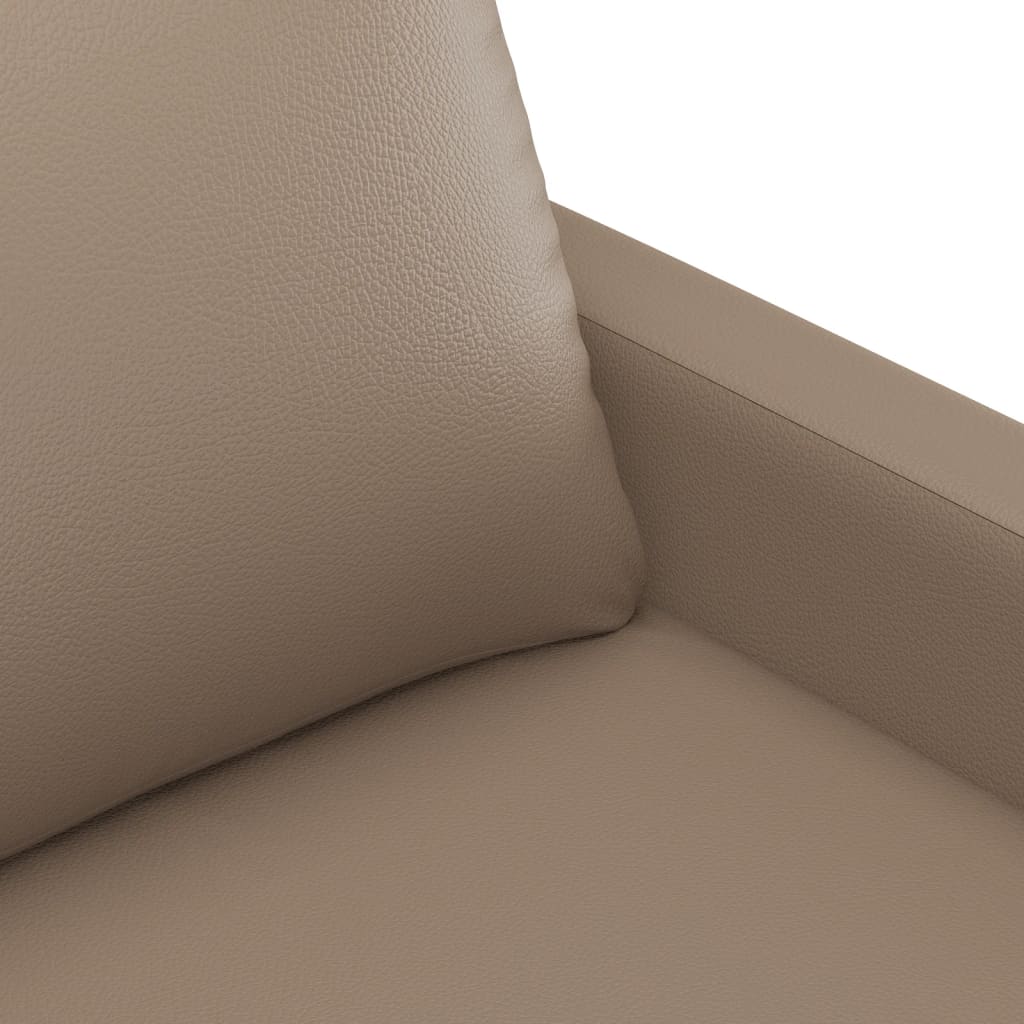 2-Seater Sofa Cappuccino 140 cm Faux Leather