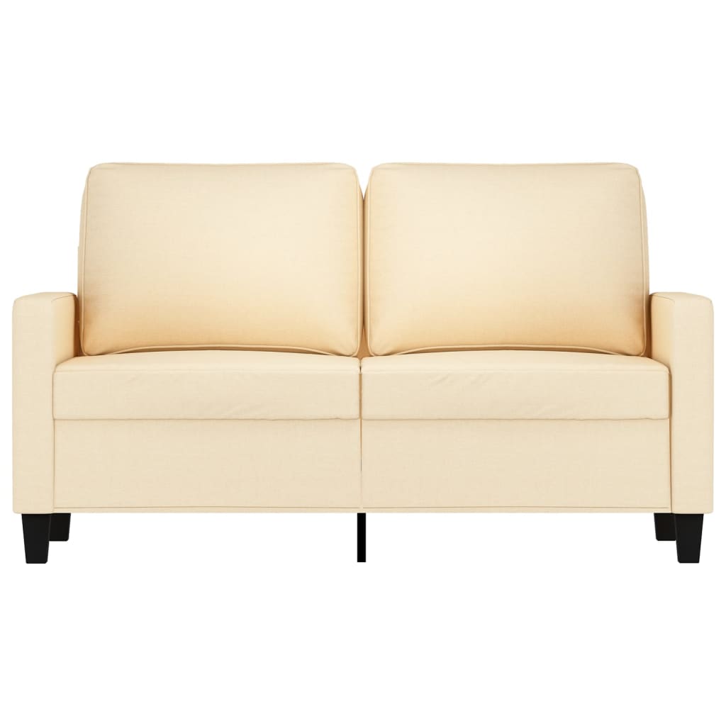 2-Seater Sofa Cream 120 cm Fabric