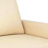 2-Seater Sofa Cream 120 cm Fabric - Rear View