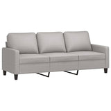 3-Seater Sofa Light Grey 180 cm Fabric