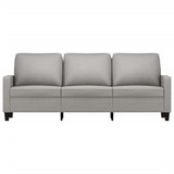 3-Seater Sofa Light Grey 180 cm Fabric - Side View