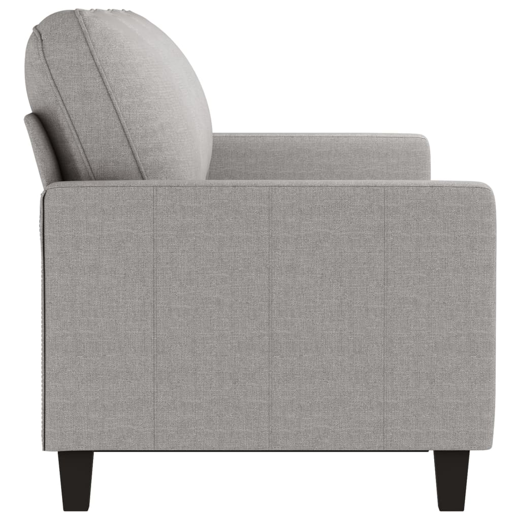 3-Seater Sofa Light Grey 180 cm Fabric