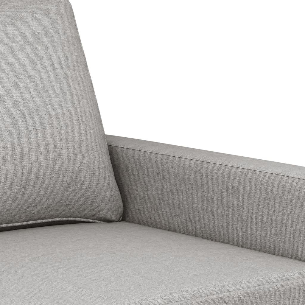 3-Seater Sofa Light Grey 180 cm Fabric