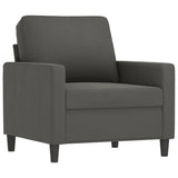 Sofa Chair Dark Grey 60 cm Velvet - Front View