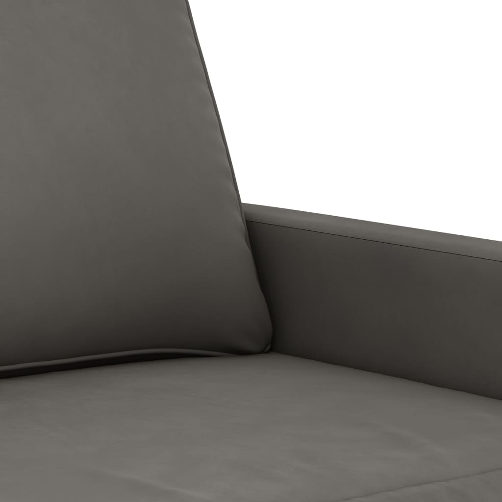 2-Seater Sofa Dark Grey 140 cm Velvet