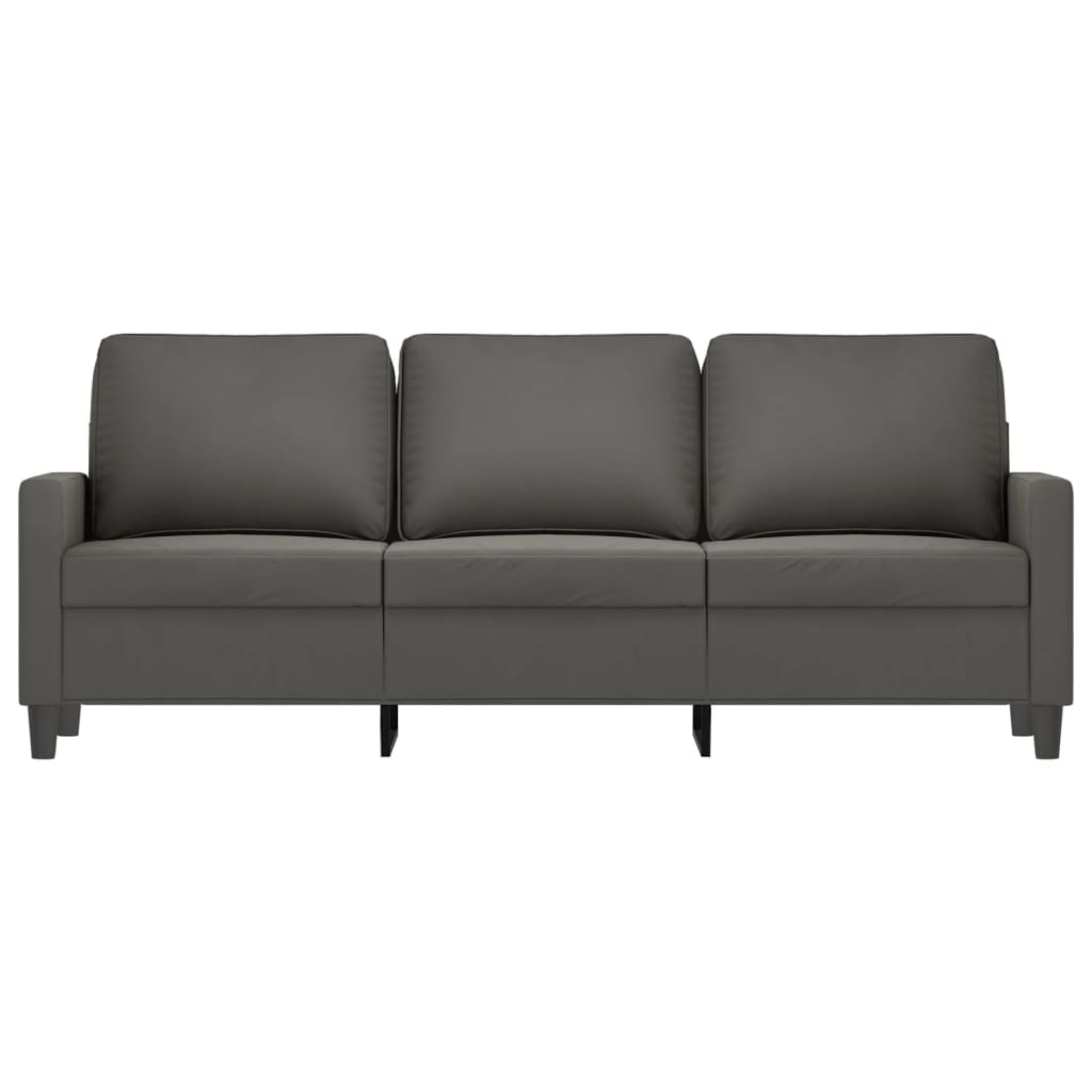 3-Seater Sofa Dark Grey 180 cm Velvet
