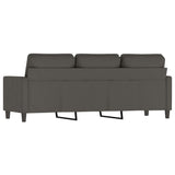 3-Seater Sofa Dark Grey 180 cm Velvet - 45-Degree Angle