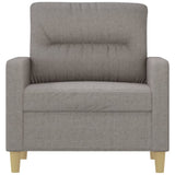 Sofa Chair Light Grey 60 cm Fabric