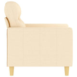 Sofa Chair Cream 60 cm Fabric - Top-Down View