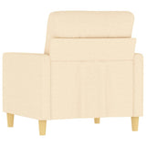 Sofa Chair Cream 60 cm Fabric - 45-Degree Angle