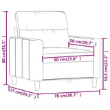 Sofa Chair Cream 60 cm Fabric