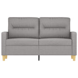 2-Seater Sofa Light Grey 120 cm Fabric