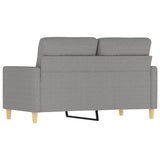 2-Seater Sofa Light Grey 120 cm Fabric - 45-Degree Angle