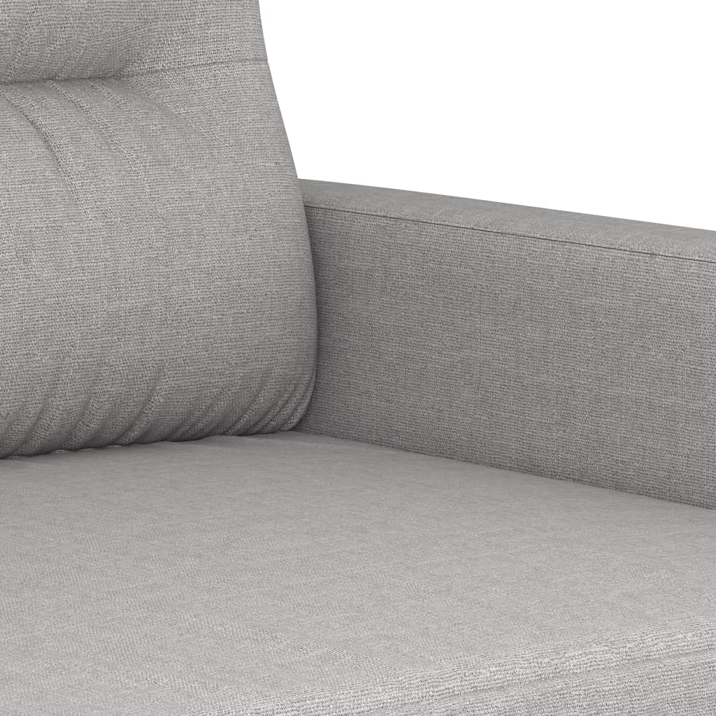 2-Seater Sofa Light Grey 120 cm Fabric