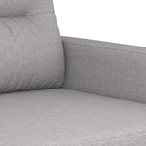 2-Seater Sofa Light Grey 120 cm Fabric - Rear View