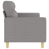 3-Seater Sofa Light Grey 180 cm Fabric - Top-Down View