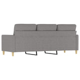 3-Seater Sofa Light Grey 180 cm Fabric