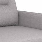 3-Seater Sofa Light Grey 180 cm Fabric