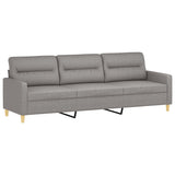 3-Seater Sofa Light Grey 210 cm Fabric