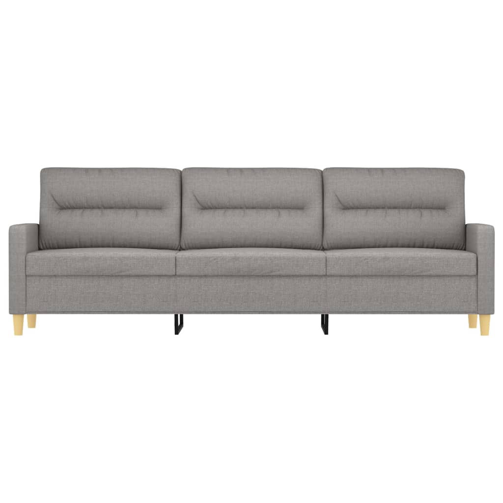 3-Seater Sofa Light Grey 210 cm Fabric