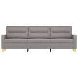 3-Seater Sofa Light Grey 210 cm Fabric - Side View