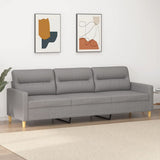 3-Seater Sofa Light Grey 210 cm Fabric