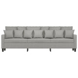 3-Seater Sofa Light Grey 210 cm Fabric