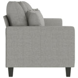 3-Seater Sofa Light Grey 210 cm Fabric