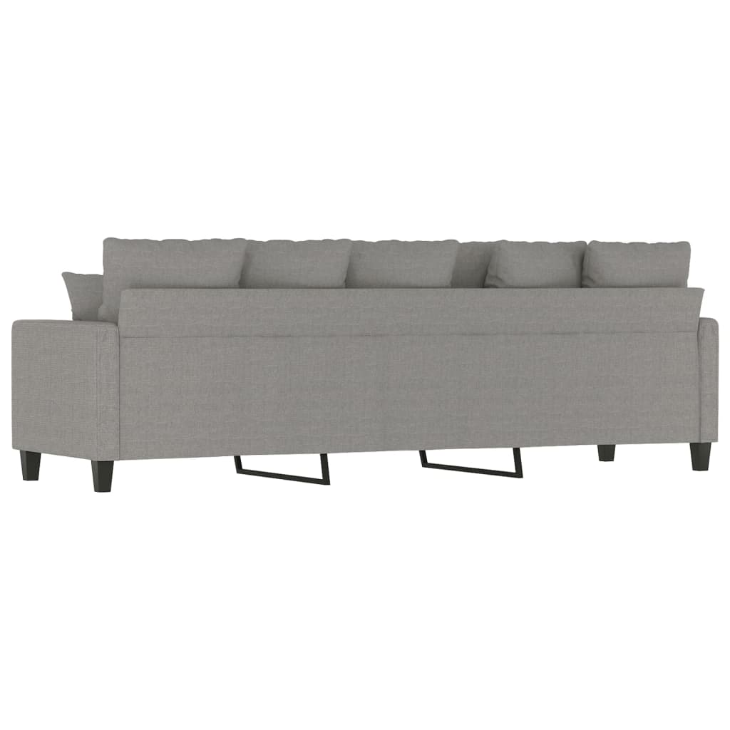 3-Seater Sofa Light Grey 210 cm Fabric