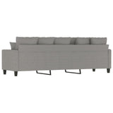 3-Seater Sofa Light Grey 210 cm Fabric