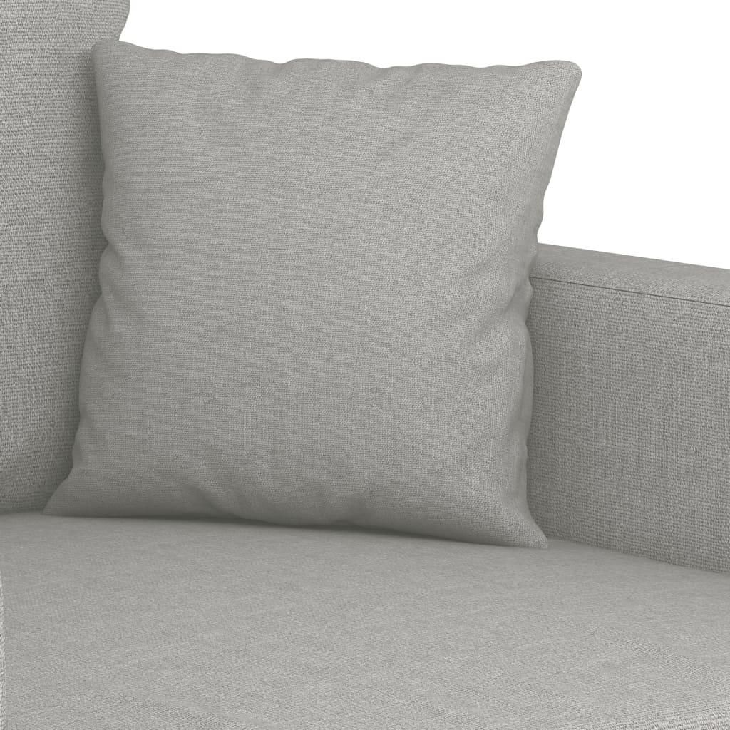 3-Seater Sofa Light Grey 210 cm Fabric