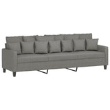 3-Seater Sofa Dark Grey 210 cm Fabric