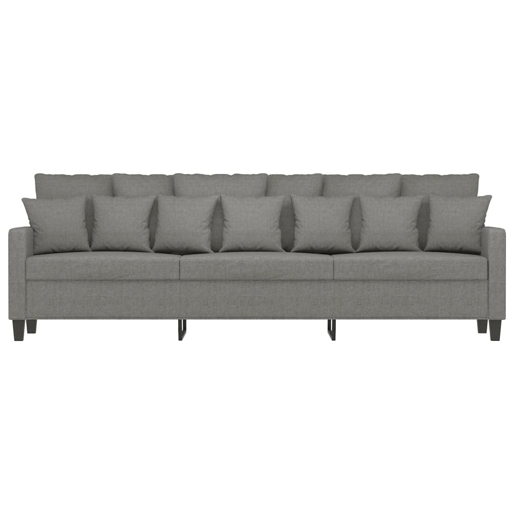 3-Seater Sofa Dark Grey 210 cm Fabric