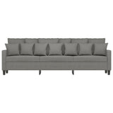 3-Seater Sofa Dark Grey 210 cm Fabric - Side View