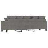 3-Seater Sofa Dark Grey 210 cm Fabric