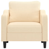 Sofa Chair Cream 60 cm Fabric - Side View