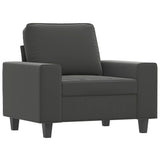 Sofa Chair Dark Grey 60 cm Microfibre Fabric