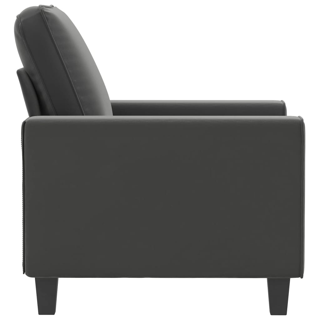 Sofa Chair Dark Grey 60 cm Microfibre Fabric