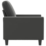 Sofa Chair Dark Grey 60 cm Microfibre Fabric - Top-Down View